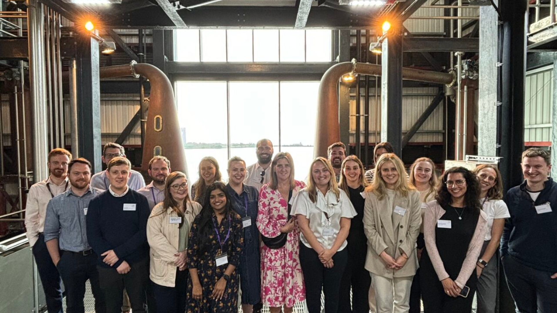 BPF Futures members on a site visit to a whisky distillery. 